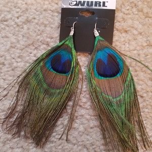 Peacock earrings
